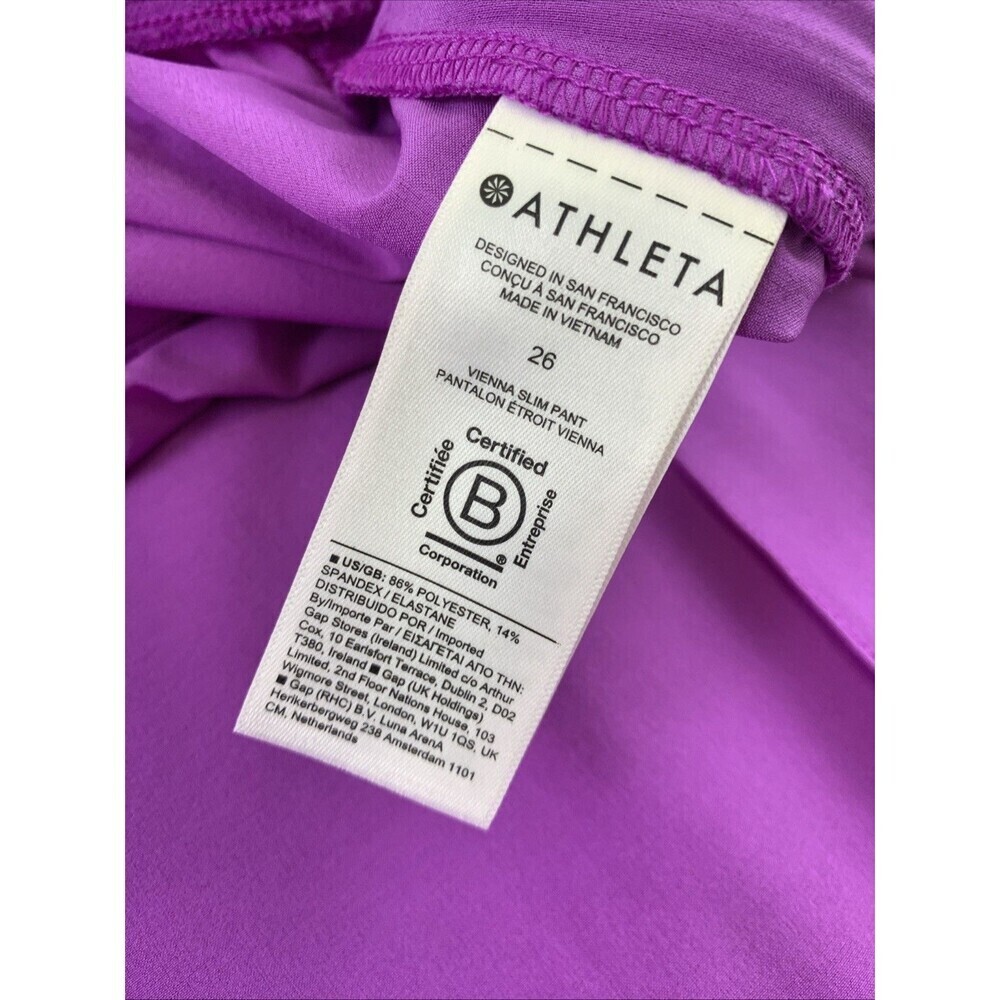 Athleta Brooklyn Heights Vienna Slim Pant Purple Pull On 882642 Womens Plus 26 - Picture 9 of 15